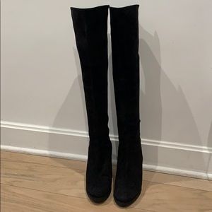 BRAND NEW Stuart Weitzman Suede Wedge Boots